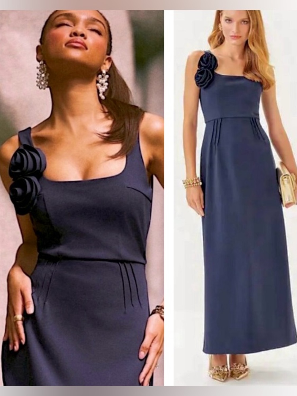 Lilly Pulitzer Jade maxi dress gown true navy roses sleeveless size 8